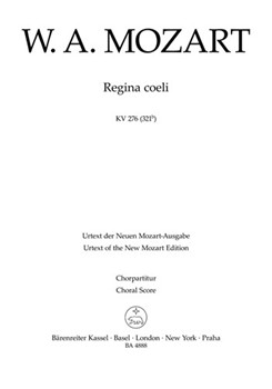 Regina coeli C major K. 276 (321b) by Mozart Wolfgang Amadeus for SSolo/ASol