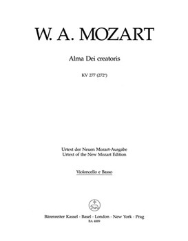 Alma Dei creatoris K. 277 (272a) -Offertorium de B.V. Maria- by Mozart Wolfgang Amadeus for