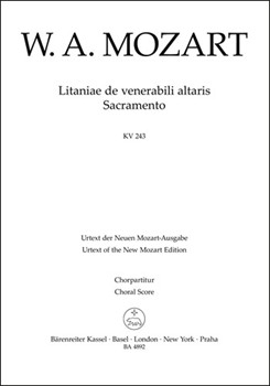 Litaniae de venerabili altaris Sacramento E-flat major K. 243 by Mozart Wolfgang Amadeus for SSolo/ASol