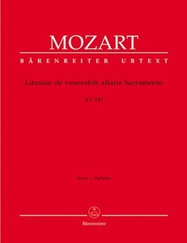 Litaniae de venerabili altaris Sacramento E-flat major K. 243 by Mozart Wolfgang Amadeus for SSolo/ASol