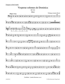 Vesperae solennes de Dominica K. 321 by Mozart Wolfgang Amadeus for