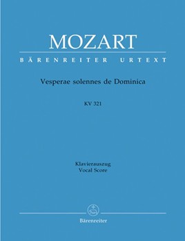 Vesperae Solennes De Dominica by Mozart Wolfgang Amadeus - Focke Martin - for SATB Vocal Score (K321)