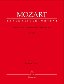 Vesperae Solennes De Dominica K321 by Mozart Wolfgang Amadeus for Full Score