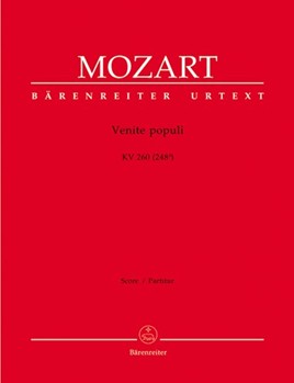 Venite populi K. 260 (248a) -Offertorium de venerabili sacramento- by Mozart Wolfgang Amadeus for Mixed Choir