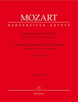 Sinfonia concertante for Violin Viola and Orchestra E-flat major K. 364 (320d) by Mozart Wolfgang Amadeus for Full Score