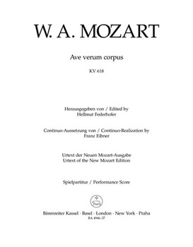 Ave Verum Corpus by Mozart Wolfgang Amadeus for Instrument Scor