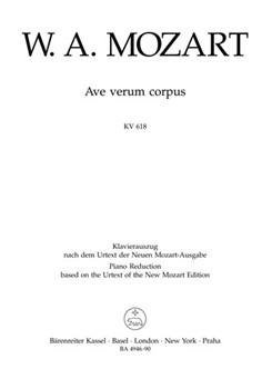 Ave Verum Corpus by Mozart Wolfgang Amadeus for SATB