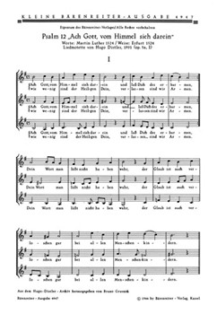 Ach Gott vom Himmel sieh darein -Liedmotette- (aus "Der Jahrkreis" op. 5) by Distler Hugo for Female cho