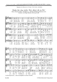 Aus tiefer Not schrei ich zu dir (SSATB) - Christe du tot der helle Tag (SATBB) -zwei Liedmotetten- by Distler Hugo for Mixed Choir