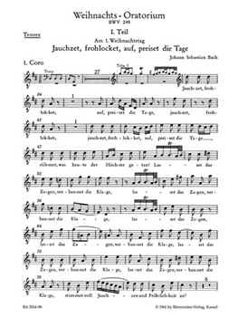 Christmas Oratorio BWV 248 by Bach Johann Sebastian for