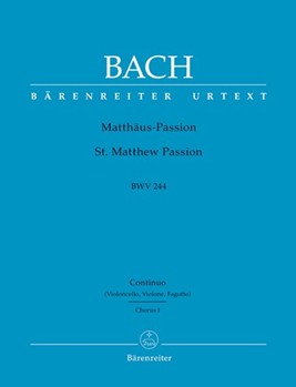 St Matthew Passion - Orch 1 Cello by Bach Johann Sebastian for Vcl (Orch 1 Cello)