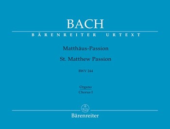 St Matthew Passion - Orch 1 Organ by Bach Johann Sebastian for Organ (Orch 1 Organ)