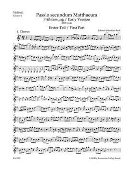 St. Matthew Passion BWV 244b (Early Version) by Bach Johann Sebastian for