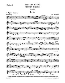 Mass B minor BWV 232 by Bach Johann Sebastian for