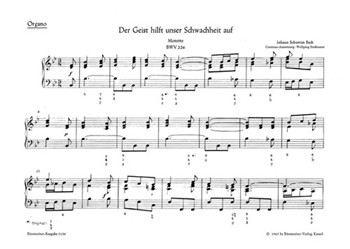 Der Geist hilft unser Schwachheit auf BWV 226 -Motet for two vier-part Mixed choirs and instruments- by Bach Johann Sebastian for