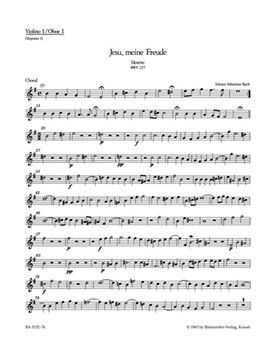 Jesu meine Freude for five-part Mixed choir E minor BWV 227 -Motet- by Bach Johann Sebastian for