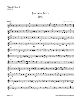 Jesu meine Freude for five-part Mixed choir E minor BWV 227 -Motet- by Bach Johann Sebastian for