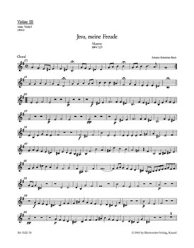 Jesu meine Freude for five-part Mixed choir E minor BWV 227 -Motet- by Bach Johann Sebastian for