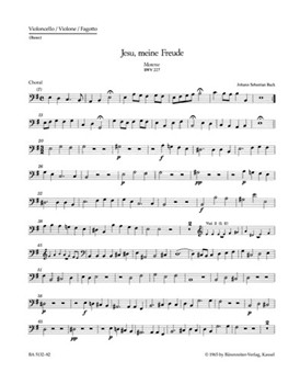 Jesu meine Freude for five-part Mixed choir E minor BWV 227 -Motet- by Bach Johann Sebastian for