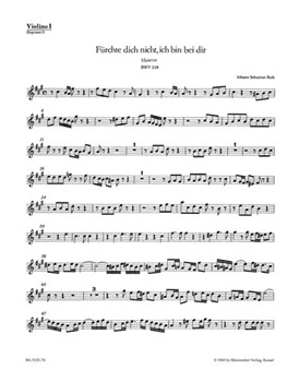 Fuerchte dich nicht ich bin bei dir for two four-part Mixed choirs A major BWV 228 -Motet- by Bach Johann Sebastian for