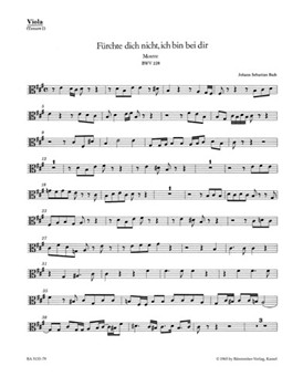 Fuerchte dich nicht ich bin bei dir for two four-part Mixed choirs A major BWV 228 -Motet- by Bach Johann Sebastian for