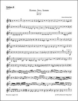 Komm Jesu komm BWV 229 -Motet for two four-part Mixed choirs- by Bach Johann Sebastian for