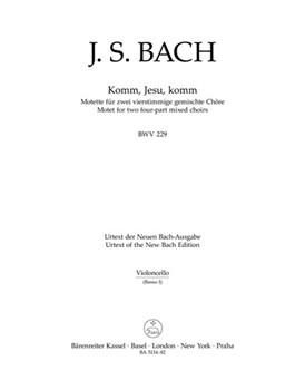 Komm Jesu komm BWV 229 -Motet for two four-part Mixed choirs- by Bach Johann Sebastian for