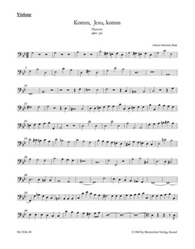 Komm Jesu komm BWV 229 -Motet for two four-part Mixed choirs- by Bach Johann Sebastian for