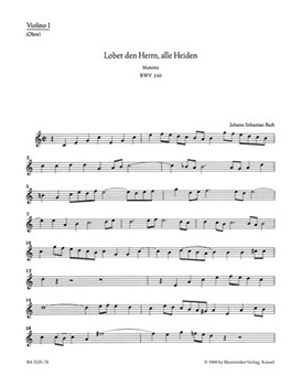 Lobet den Herrn alle Heiden BWV 230 -Motet for vier-Part Mixed Choir- by Bach Johann Sebastian for