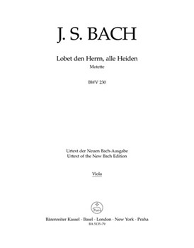 Lobet den Herrn alle Heiden BWV 230 -Motet for vier-Part Mixed Choir- by Bach Johann Sebastian for