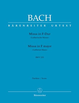 Mass F major BWV 233 "Lutheran Mass 1" by Bach Johann Sebastian for SSolo/ASol