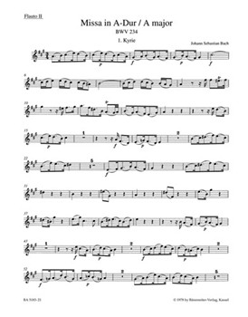 Mass A major BWV 234 "Lutheran Mass 2" by Bach Johann Sebastian for