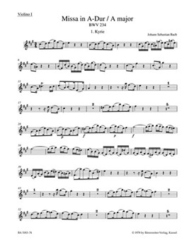 Mass A major BWV 234 "Lutheran Mass 2" by Bach Johann Sebastian for
