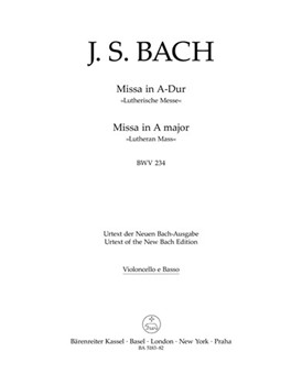 Mass A major BWV 234 "Lutheran Mass 2" by Bach Johann Sebastian for