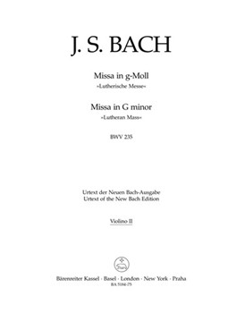 Mass G minor BWV 235 "Lutheran Mass 3" by Bach Johann Sebastian for