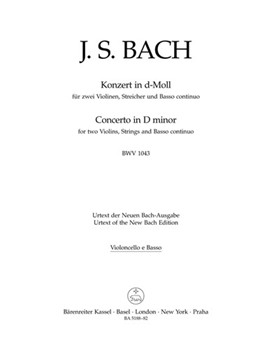Concerto for 2 Violins BWV 1043 - Cello/bass part by Bach Johann Sebastian for Cello bass