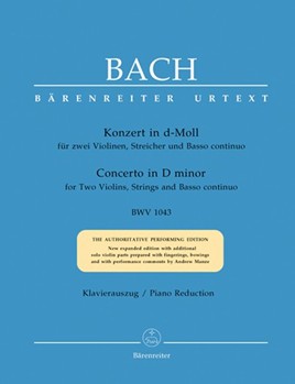 Concerto For 2 Violins Bwv 1043 D Min by Bach Johann Sebastian - Schelhaas Martin / - for Violin Duet