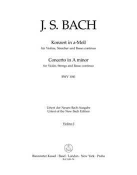 Concerto In A minor BWV1041 - 1st violin part by Bach Johann Sebastian for Violin 1