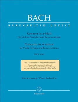 Concerto In A Minor Bwv1041 by Bach Johann Sebastian - Schelhaas Martin - for Violin and Piano