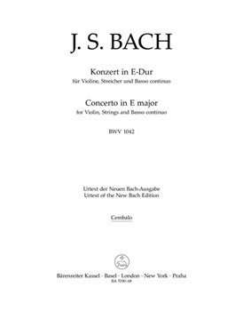 Concerto for Violin Strings and Basso Continuo E major BWV 1042 by Bach Johann Sebastian for