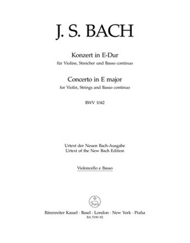 Concerto for Violin Strings and Basso Continuo E major BWV 1042 by Bach Johann Sebastian for