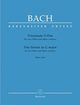 Trio Sonata In G Major For 2 Flutes & by Bach Johann Sebastian for Flute Duet
