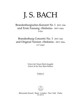 Brandenburg Concerto No. 1 and Original Version "Sinfonia" F major BWV 1046 BWV 1046a by Bach Johann Sebastian for