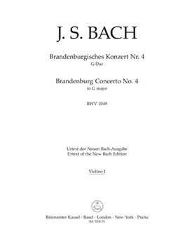 Brandenburg Concerto Nr. 4 G major BWV 1049 by Bach Johann Sebastian for