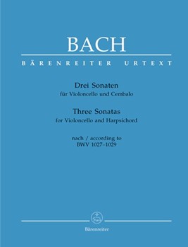 3 Sonatas For Cello & Harpsichord by Bach Johann Sebastian for Cello and Piano