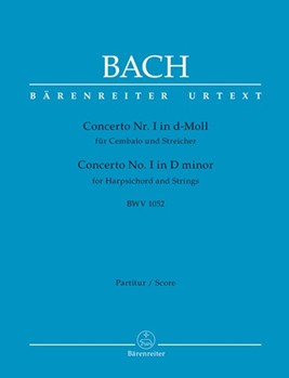 Concerto for Harpsichord and Strings no. 1 D minor BWV 1052 by Bach Johann Sebastian - Breig Werner - for Full Score
