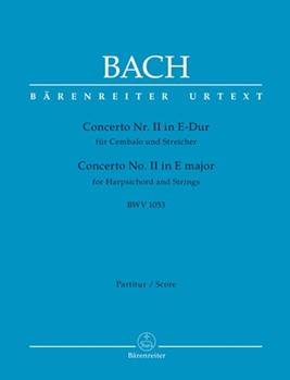 Concerto for Harpsichord and Strings Nr. 2 E major BWV 1053 by Bach Johann Sebastian for Harpisc.-s