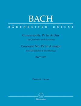 Concerto for Harpsichord and Strings Nr. 4 A major BWV 1055 by Bach Johann Sebastian for Harpisc.-s