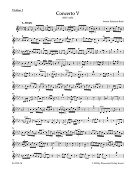 Concerto for Harpsichord and Strings Nr. 5 F minor BWV 1056 by Bach Johann Sebastian for