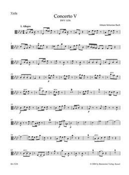 Concerto for Harpsichord and Strings Nr. 5 F minor BWV 1056 by Bach Johann Sebastian for